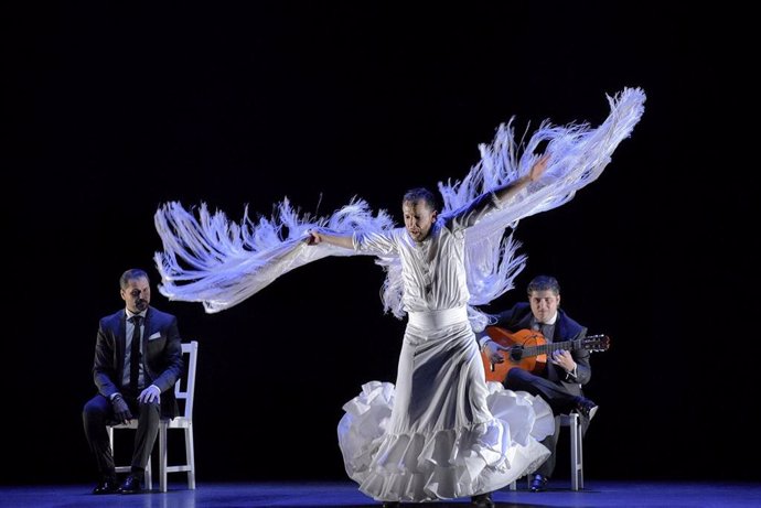 Imagen del bailaor Manuel Liñan durante su espectáculo flamenco