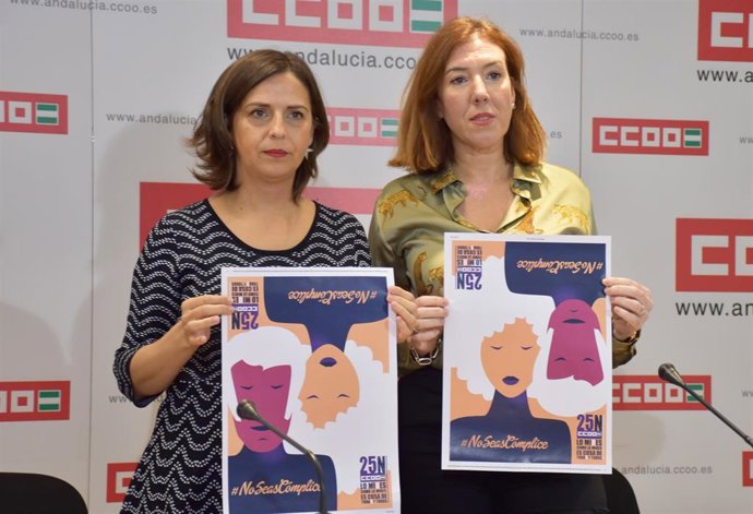 Presentación del informe anual de CCOO sobre mujeres víctimas de la violencia de género en Andalucía.