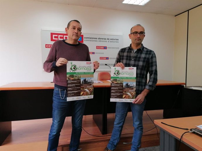 CCOO presenta el informe sobre la energía de la biomasa forestal en Asturias.