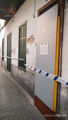 Edificio desalojado en la calle Lluis Martí de Palma.