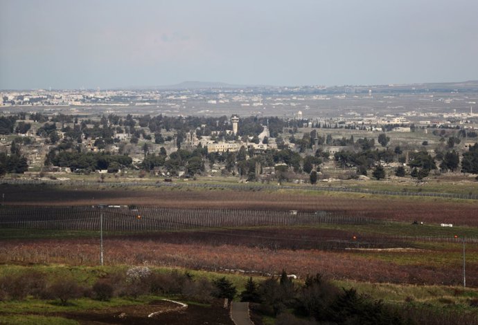  A general view of the Israeli-Syrian border is seen from the Israeli-occupied Golan Heights