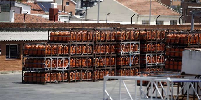 Almacén de bombonas de butano.