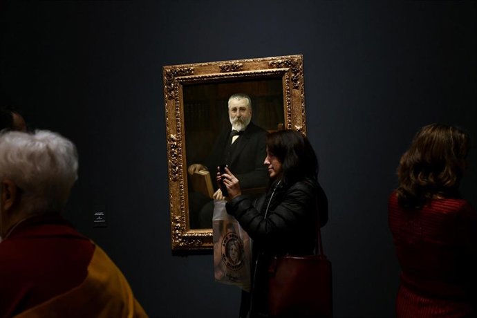 Un retrato de Benito Pérez Galdós en la exposición 'Benito Pérez Galdós. La verdad humana' en la Biblioteca Nacional Española (BCE), en Madrid, a 31 de octubre de 2019.