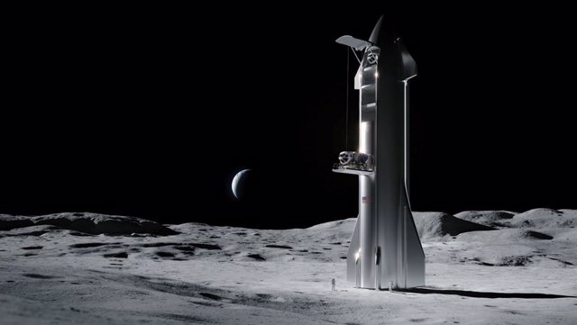 Concepto de aterrizador lunar de Space X