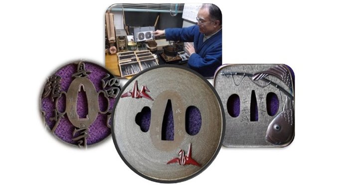 El Museo de Zaragoza acoge la visita del orfebre japonés de tsubas kawa Chik Thsai.