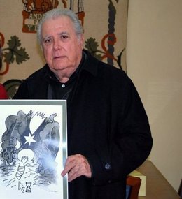 Eugenio chicano pintor malagueño en una imagen de archivo 