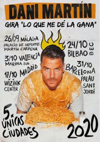 Dani Martín anuncia la gira 'Lo que me dé la gana' para 2020