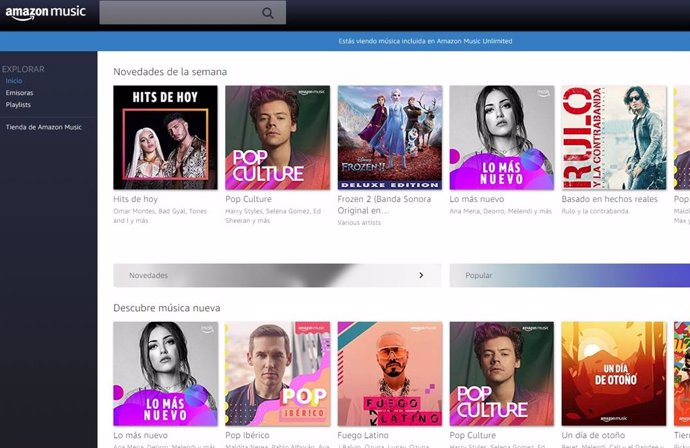 Amazon Music extiende el acceso gratuito a 'playlists' y emisoras a su app en iO