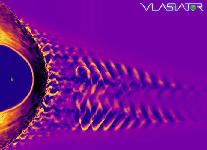 Frente de onda de choque en el campo magnético de la Tierra