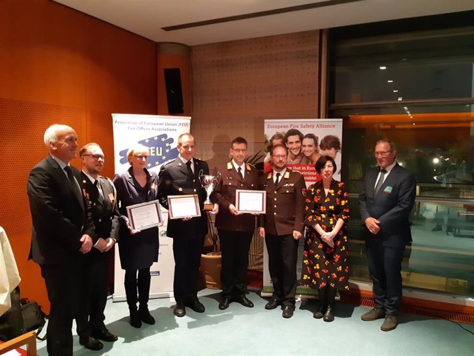 El proyecto 'Firefighters Plus' llevado a cabo por los bomberos de Alcalá, galardonado con el European Fire Safety Award