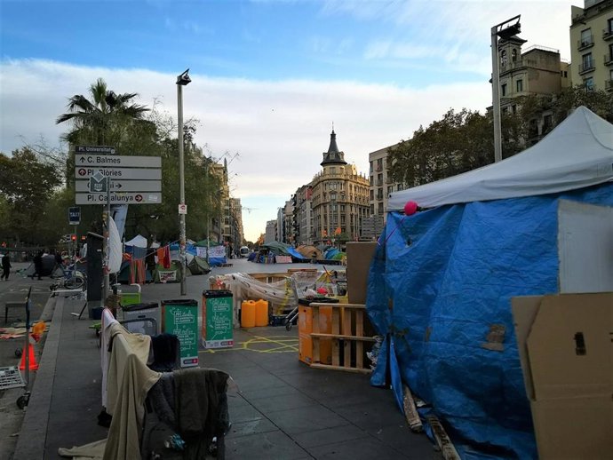 Una joven afirma haber sufrido una agresión sexual en la acampada independentist