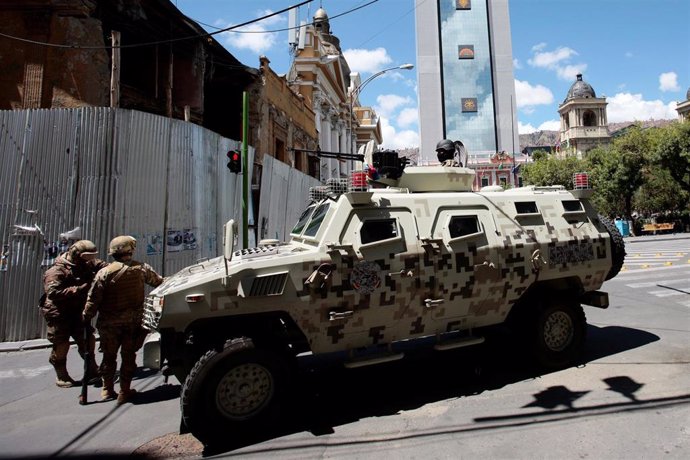 Militares desplegados en La Paz