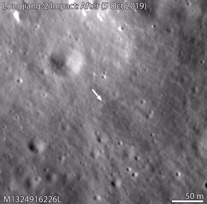 Localizan dónde impactó un microsatélite chino en la cara oculta lunar