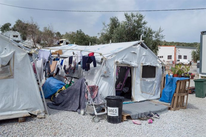 Campo de refugiados de Moria, en la isla griega de Lesbos
