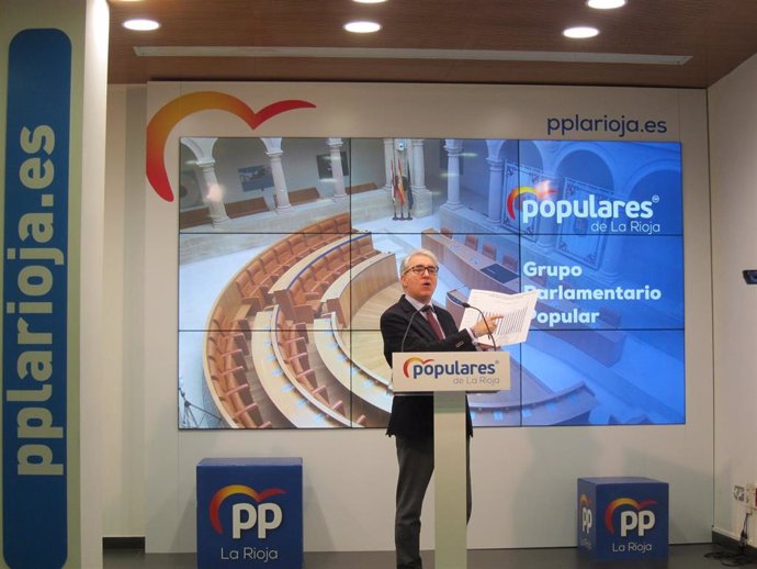 El portavoz del Grupo Popular en el Parlamento de La Rioja, Jesús Ángel Garrido