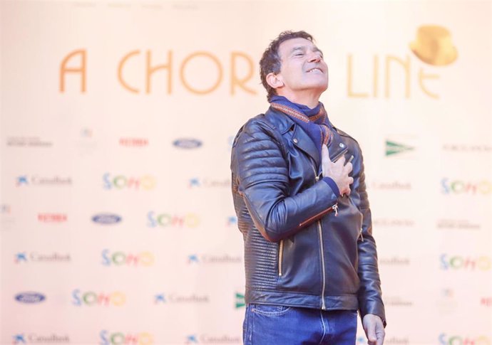 Antonio Banderas antes del estreno del musical 'A Chorus Line' en Málaga a 15/11/19