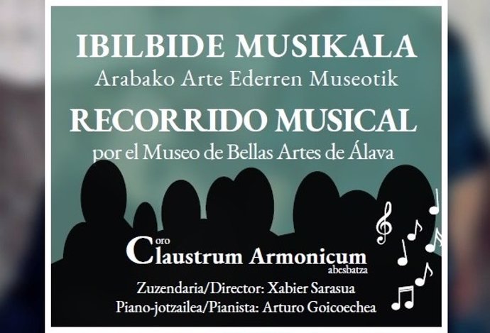 El coro Claustrum Armonicum ofrece este sábado un "recorrido musical" por las obras del Museo de Bellas Artes de Álava