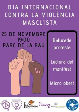 Carter de la concentración del 25N.