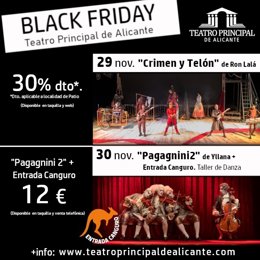 Los dos espectáculos del Teatro Principal que gozarán de descuentos del Black Friday.