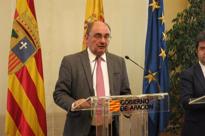 El presidente del Gobierno de Aragón y secretario general del PSOE en la Comunidad autónoma, Javier Lambán.