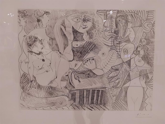Uno de los grabados de Picasso que exhibe Fundación Bancaja