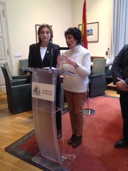 La delegada del Gobierno en Asturias (I) junto a su homóloga en CyL.