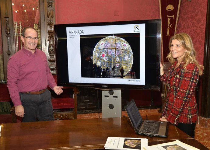 Imagen de la esfera de luz que se instalará en la Fuente de las Batallas