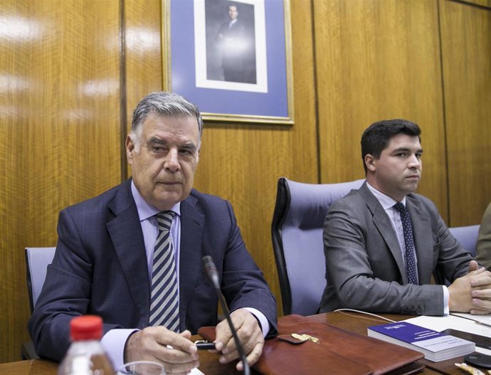 Comisión de investigación en el Parlamento andaluz sobre la extinta Faffe. Comparece el exconsejero de Empleo José Antonio Viera. En Sevilla (Andalucía), a 21 de noviembre de 2019.