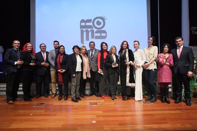 Ceremonia de entrega de los Premios Roma en la sede de la Fundación Cajasol, en Sevilla.
