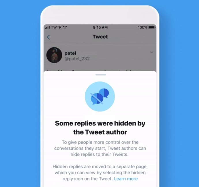 Twitter despliega la función de ocultar respuestas para gestionar las conversaci