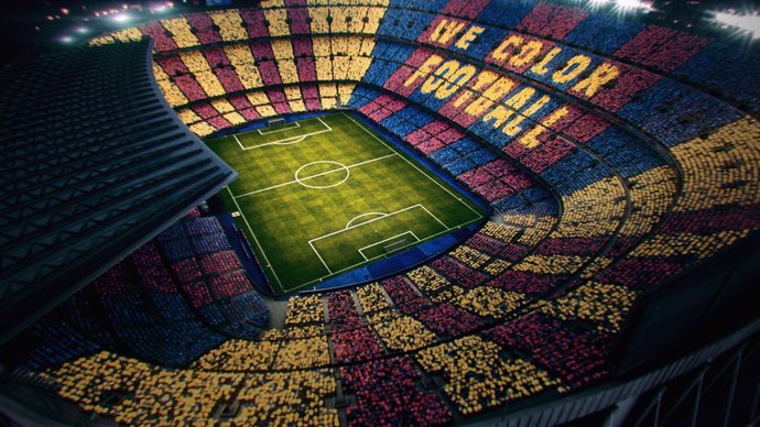 Foto d'arxiu d'un mosaic al Camp Nou