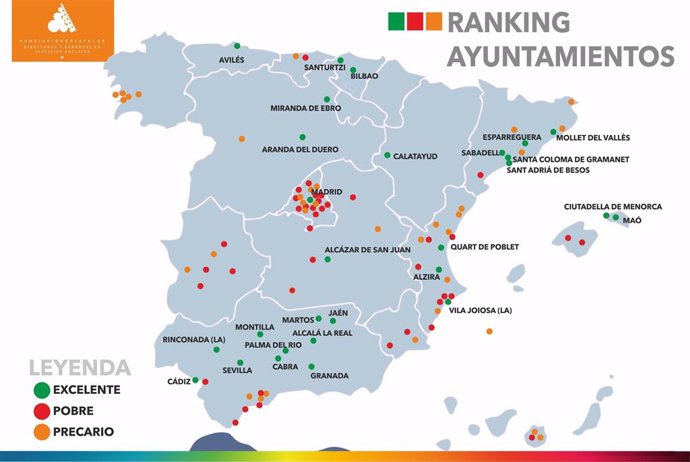 Ranking de ayuntamientos con mayor y menos gasto social en 2018