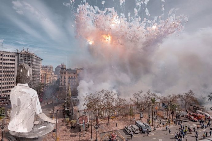 Recreación de la falla municipal de Valncia 2020, 'Aix també passar'