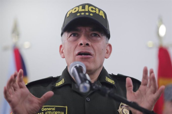 El director de la Policía Nacional colombiana, Oscar Atehortúa.
