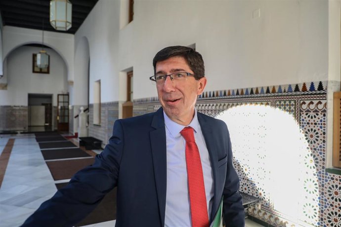 El vicepresidente de la Junta y consejero de Turismo, Regeneración, Justicia y Administración Local, Juan Marín, en una imagen de archivo.