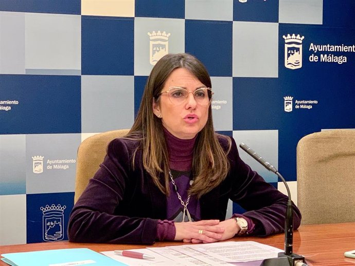 La concejala del Grupo Municipal Popular de Málaga Susana Carillo en rueda de prensa