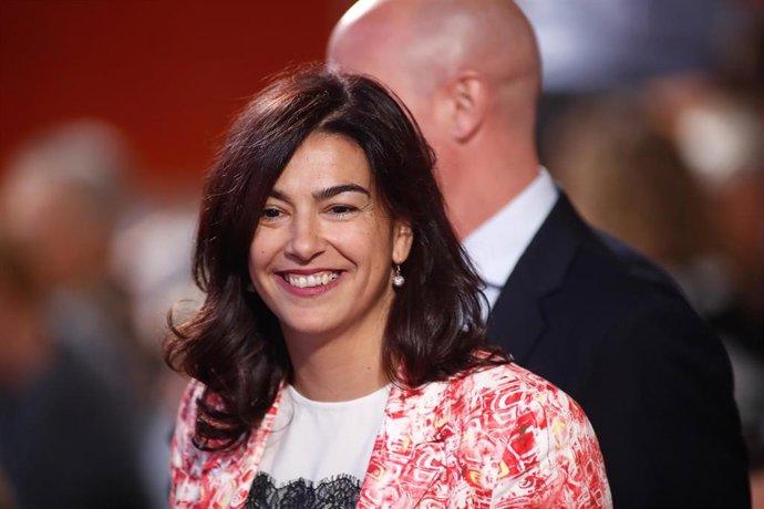 La presidenta del Consejo Superior de Deportes (CSD), María José Rienda, en un acto de la RFEF junto a su presidente, Luis Rubiales