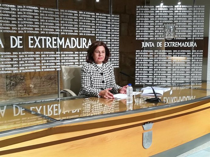 Pilar Blanco-Morales en la presentación de los Presupuestos de Extremadura para 2020