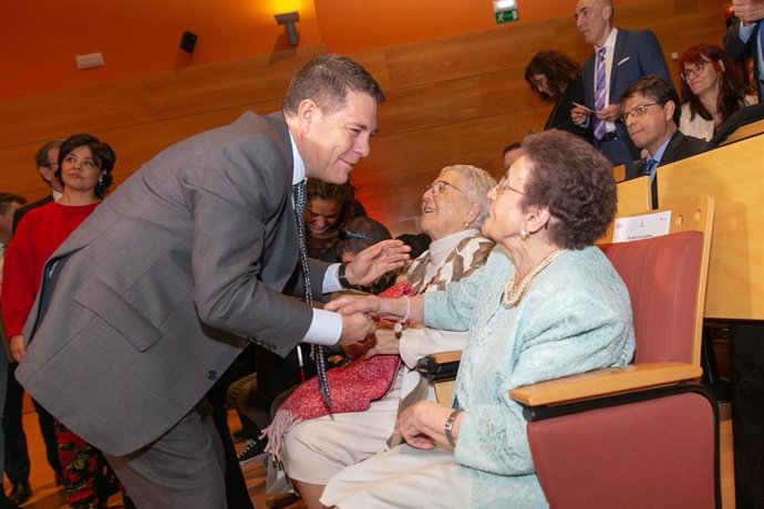 El presidente de C-LM, Emiliano García-Page, en el acto institucional por el Día de la Enseñanza en Ciudad Real