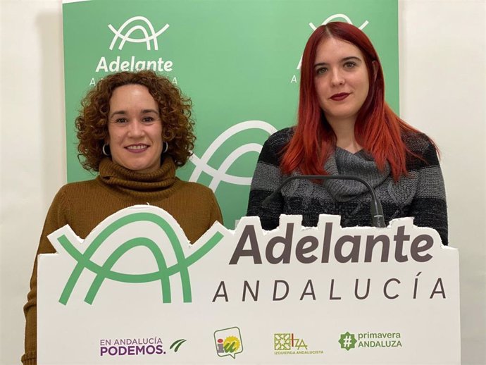 Las parlamentarias andaluzas por Córdoba de Adelante Andalucía, Ana Naranjo y Luzmarina Dorado.