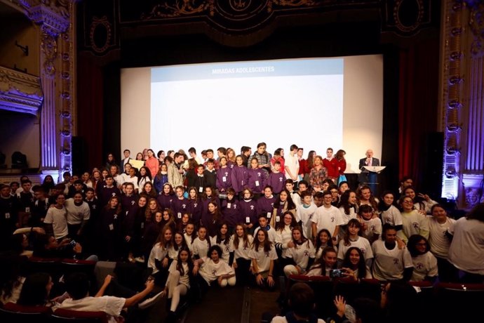 Participantes en el concurso 'Miradas Adolescentes' sobre violencia de género en el marco del Festival Internacional de Cine de Almería (Fical)