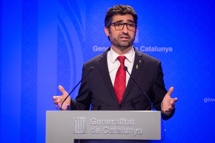 El  conseller de Polítiques Digitals i Administració Pública, Jordi Puigneró en roda de premsa després del Consell Executiu de la Generalitat, a Barcelona (Espanya), 29 d'octubre del 2019.