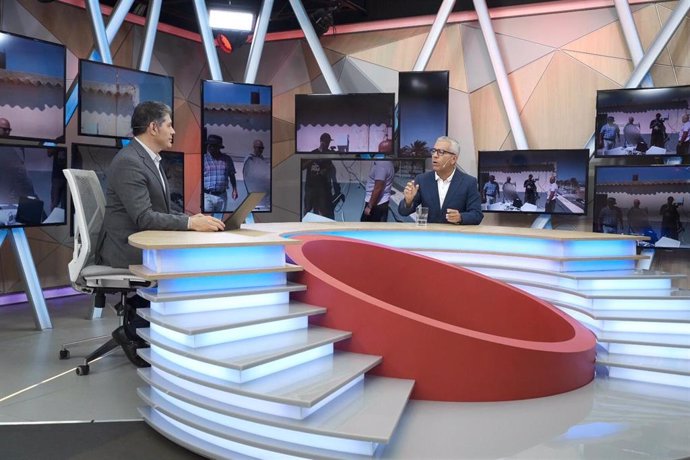 Guillermo Lobo entrevistando a Sebastián Quintana en Todo Noticias