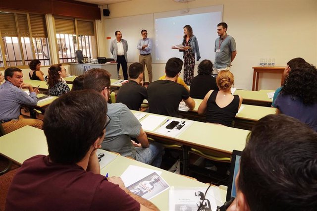 Aula de la Facultad de Filosofía y Letras de la Universidad de Málaga.