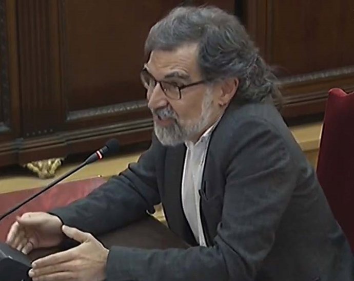 Jordi Cuixart en la darrera sessió del judici del procés al Tribunal Suprem.