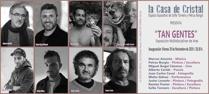 Cartel de la muestra colectiva que inaugurará el espacio expositivo 'La Casa de Cristal' de Cabezo de Torres