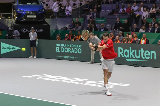Roberto Bautista, en la final de la Copa Davis 2019