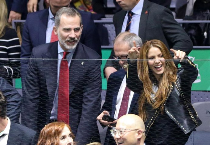 Shakira, Piqué y el Rey celebran el éxito del tenis en la Copa Davis