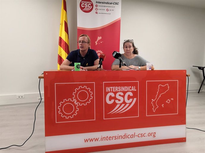 Sergi Perelló i Núria Ferrndis (Intersindical-CSC) (arxiu)