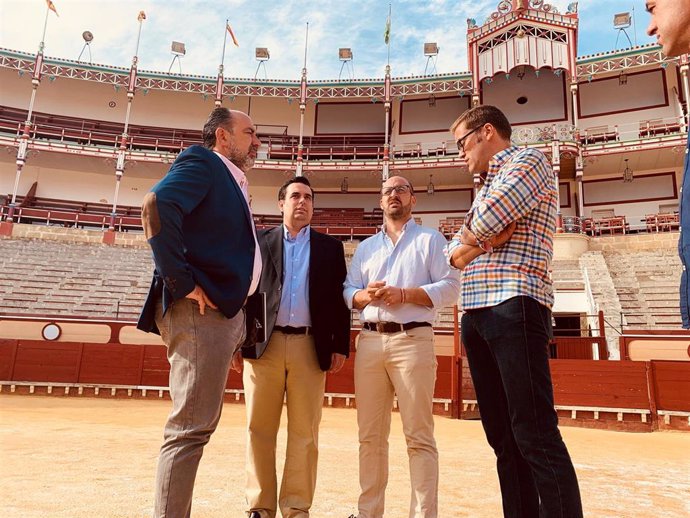 Germán Beardo, alcalde de El Puerto, en la plaza de toros portuense